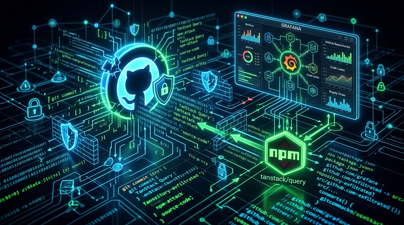Der Quellcode von Grafana wurde nach einer Sicherheitsverletzung bei GitHub offengelegt. Der Angriff ging von einem bösartigen, mit TanStack zusammenhängenden npm-Paket aus.