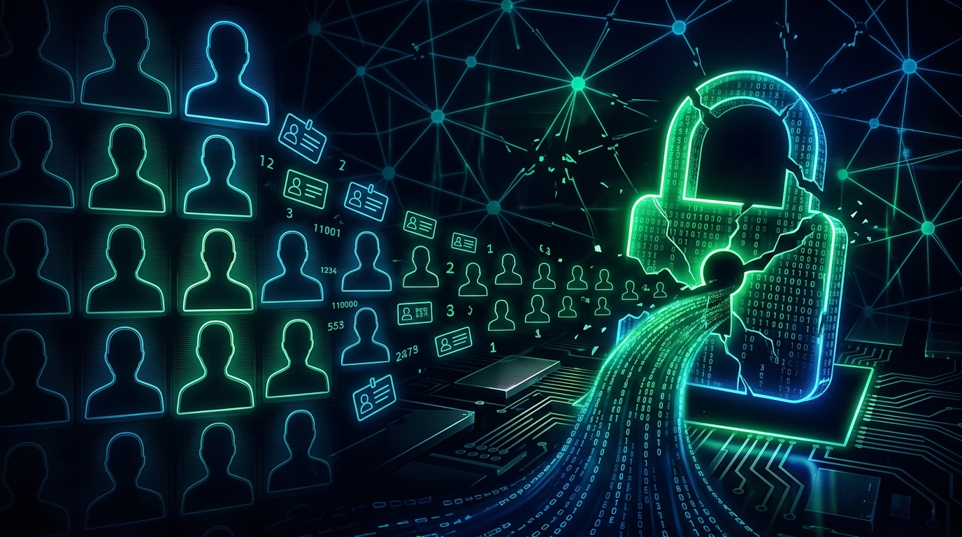 The exterior of a 7-Eleven store at night, illustrating a cybersecurity data breach concept.